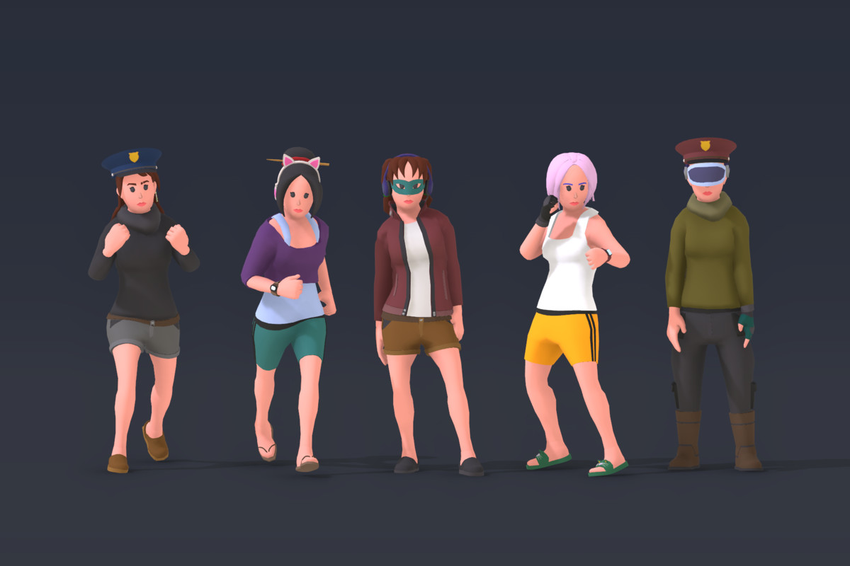 Customizable 3D City Characters Bundle