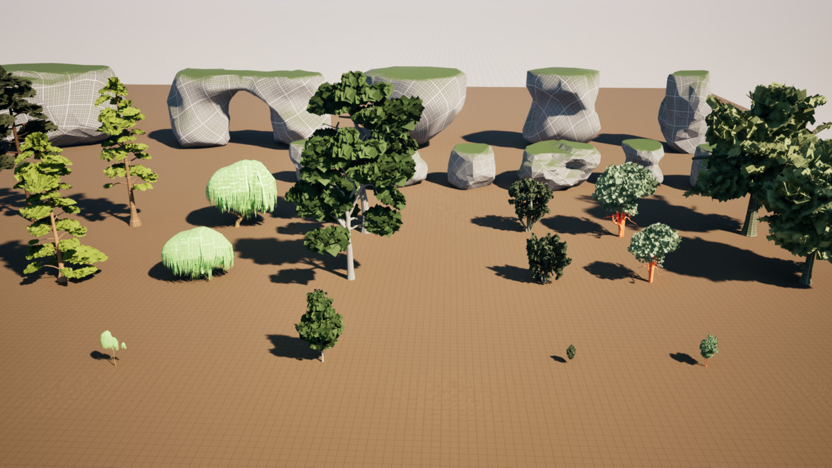 Forest Starter Blockout Kit - 60 Assets Modular Pack for Level Design