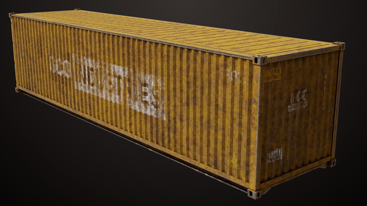 Old Dusty 5 Cargo Container Single Mat URP HDRP Textures
