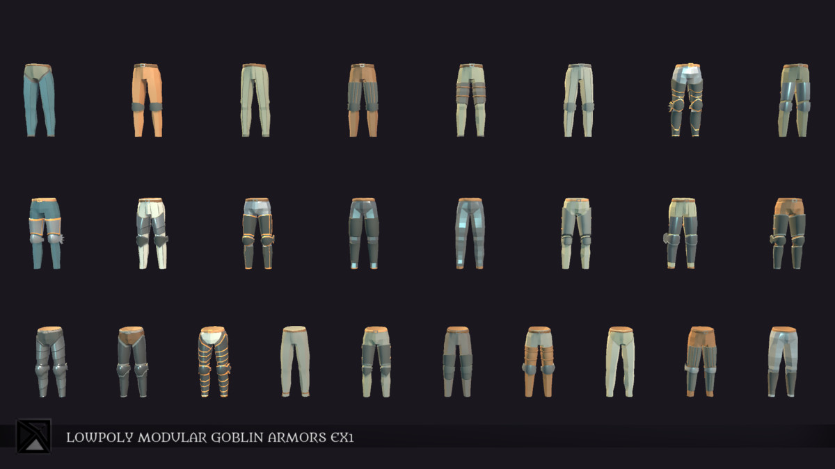 Low Poly Goblins Modular Armors Bundle - LOWPOLY MEDIEVAL FANTASY SERIES