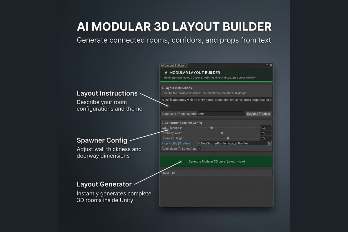 AI LEVEL SCATTER - The Ultimate AI-Powered Level Design Suite for Unity