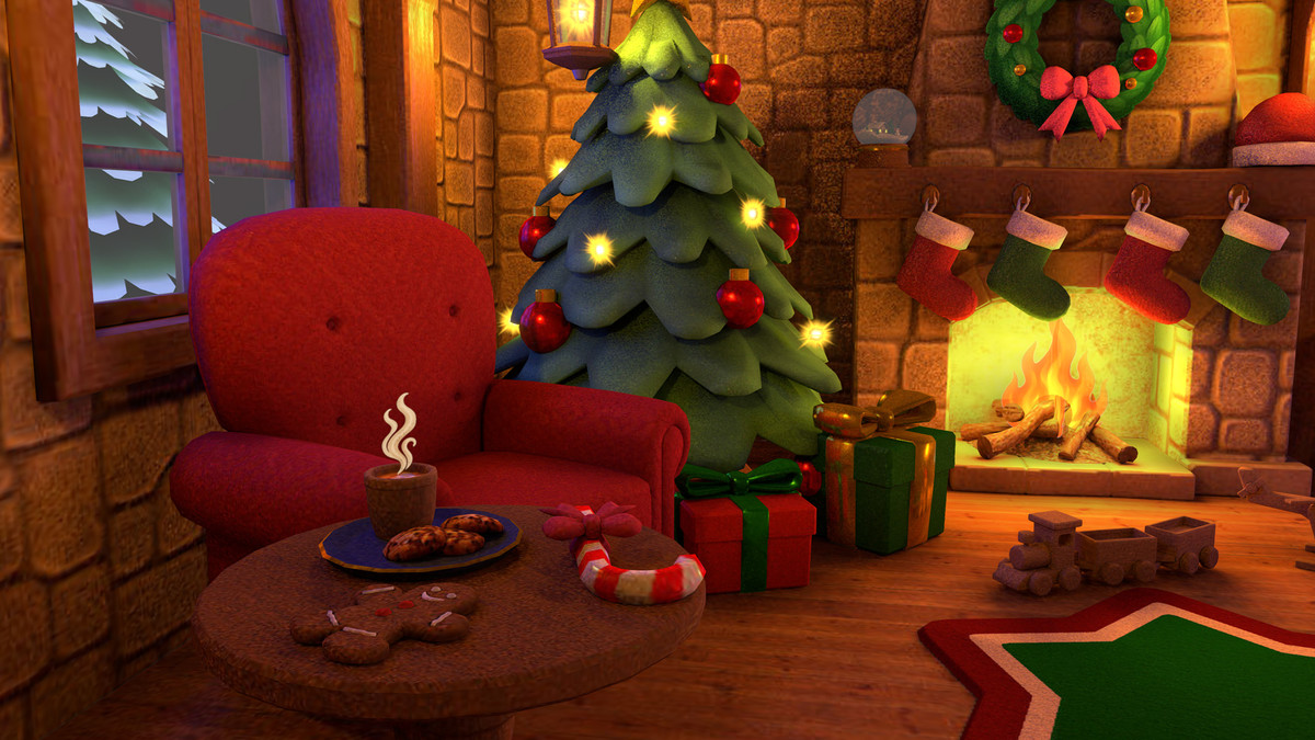 45+ Christmas Cabin & Toy Workshop 3D Game Ready Lowpoly 3D Asset Pack