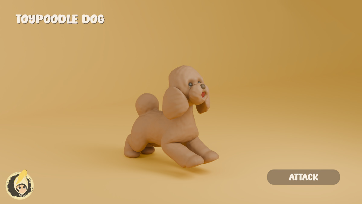 Animated Toy Poodle Dog