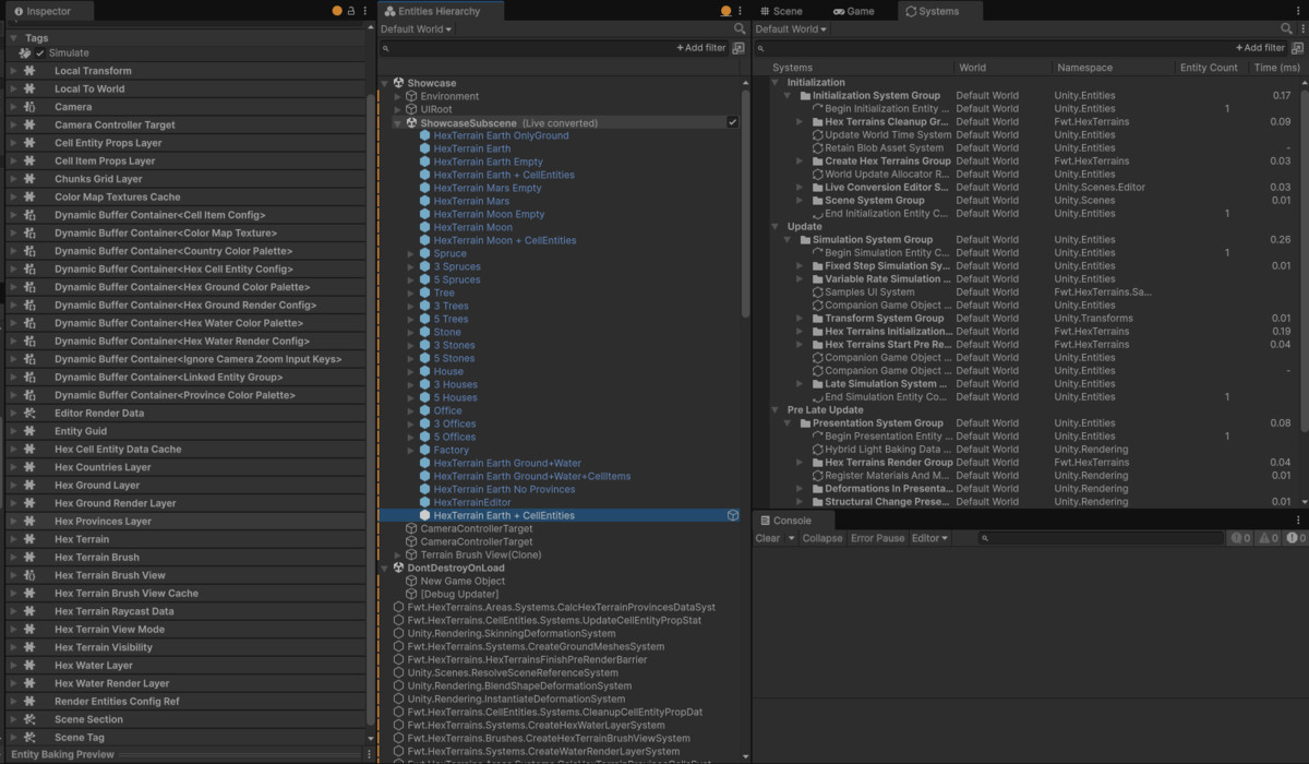 Hex Terrains Framework