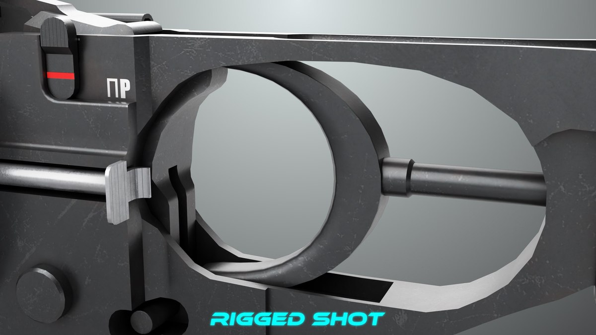 6 Grenade Launcher Black URP HDRP Textures