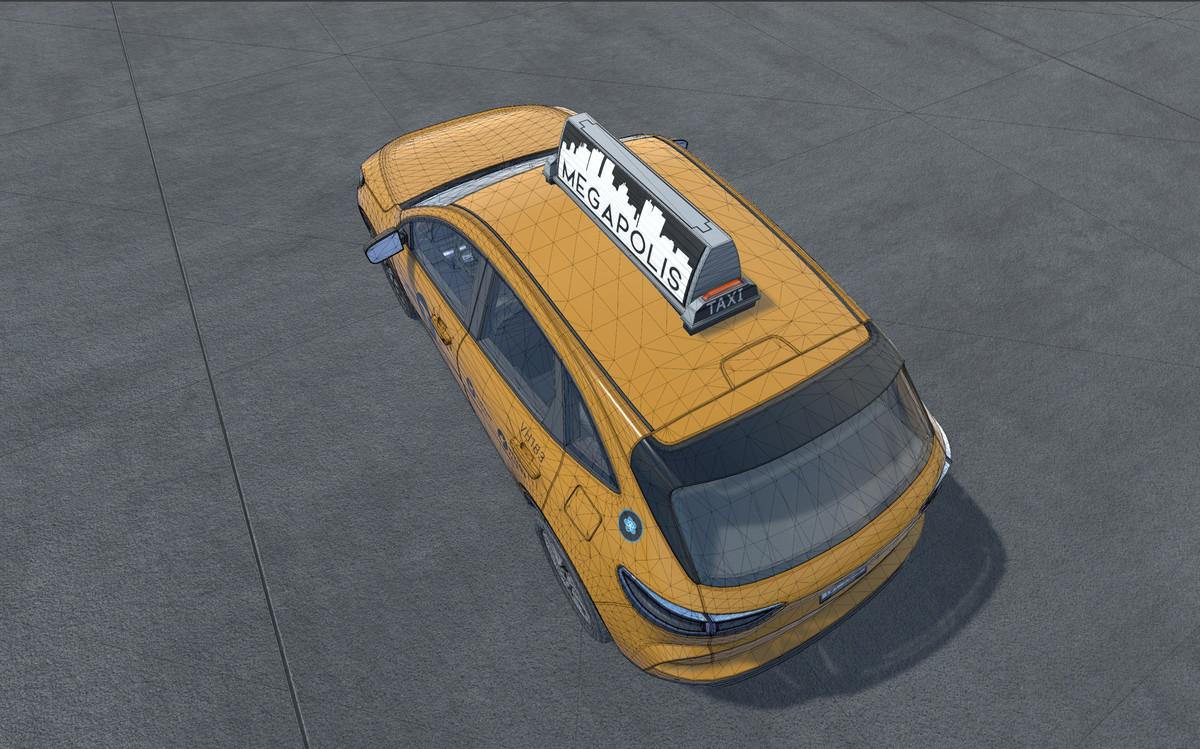 Yellow SUV taxi