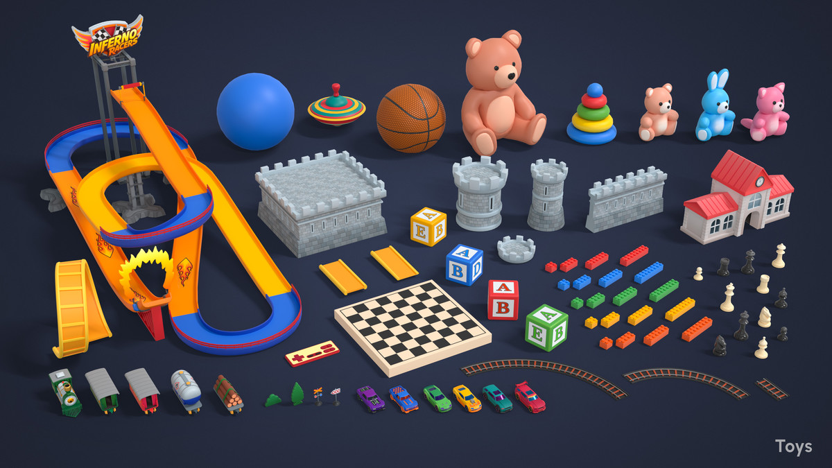 Playroom - Low Poly 3D Models Pack
