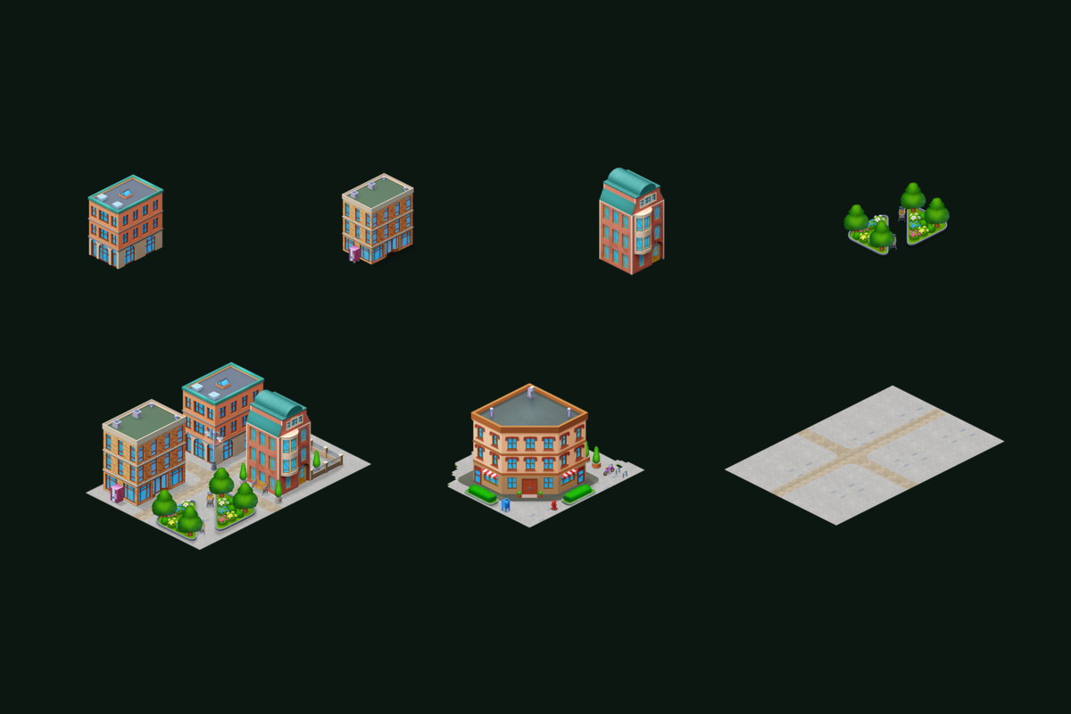 Isometric City Blocks Pack