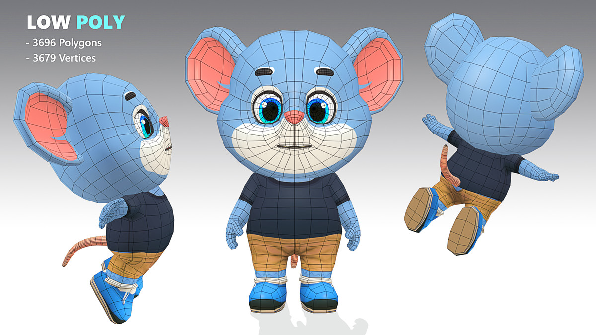 Mouse Rat Rodent Blue Animated