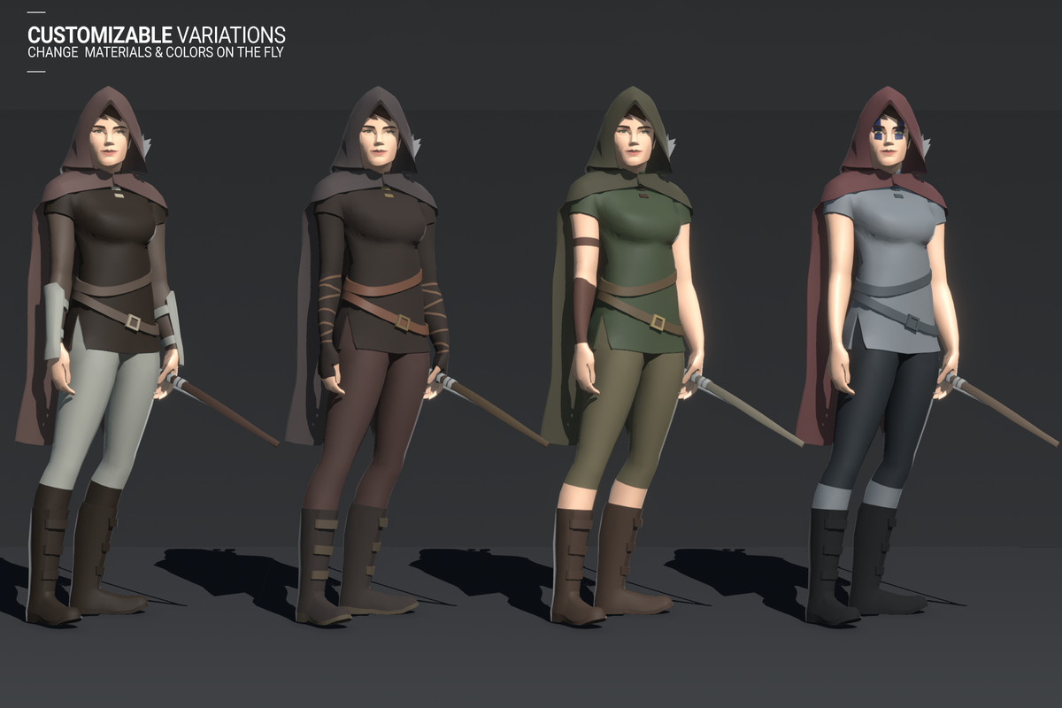 Polyquest Heroes: Warrior I Huntress