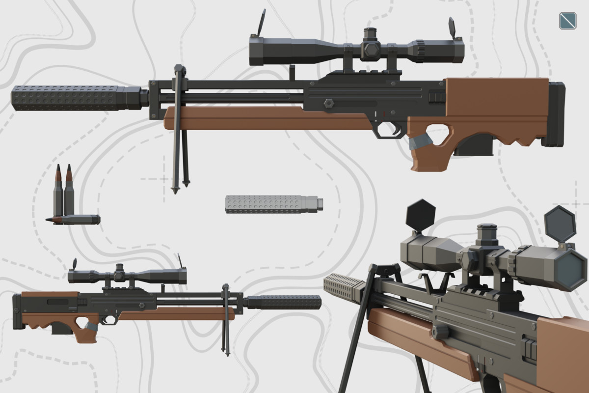 Low Poly Weapon Bundle Pack Fin