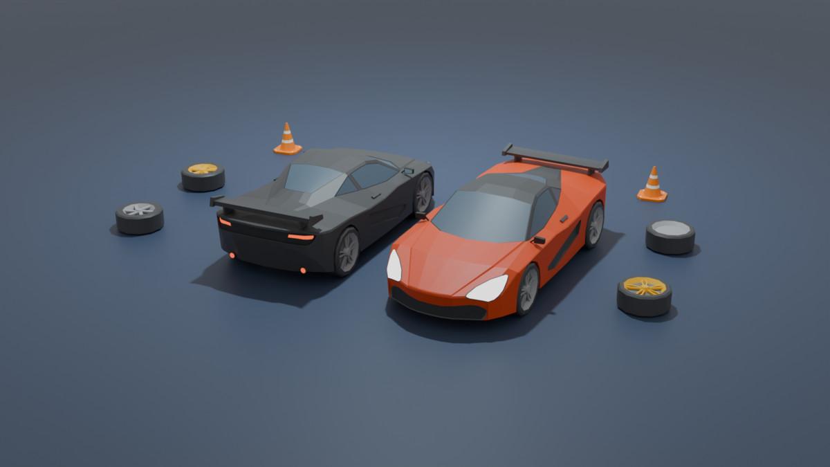 Mobile Optimize-Low Poly Cars