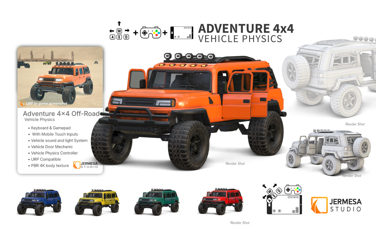 Adventure 4x4 - Heavy Duty Off-Road SUV Vehicle Physics