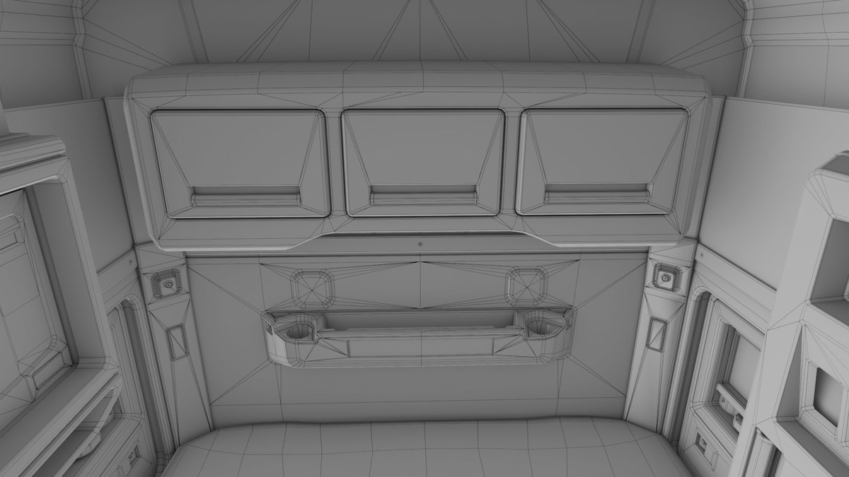 Heavy Truck Chassis 05 Grey Interior URP HDRP Textures