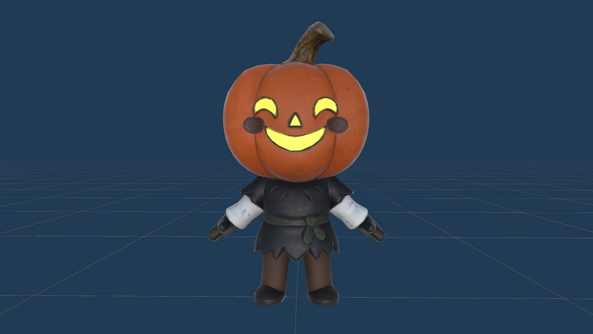 Cute Scarecrow Low Poly