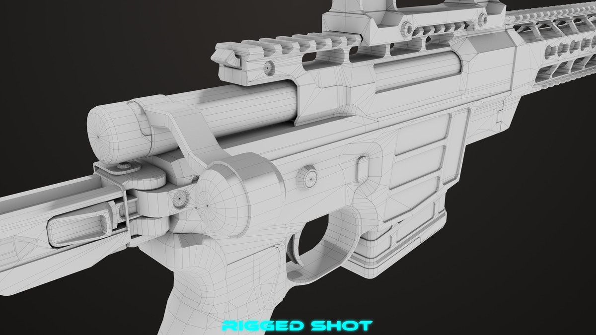 Sniper Rifle 04 Sandal URP HDRP Textures