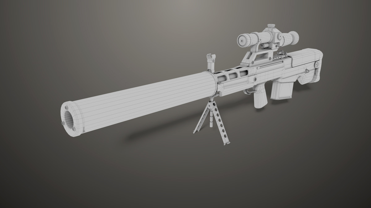 Sniper 05 Black and Sandal Single Mat URP HDRP Textures