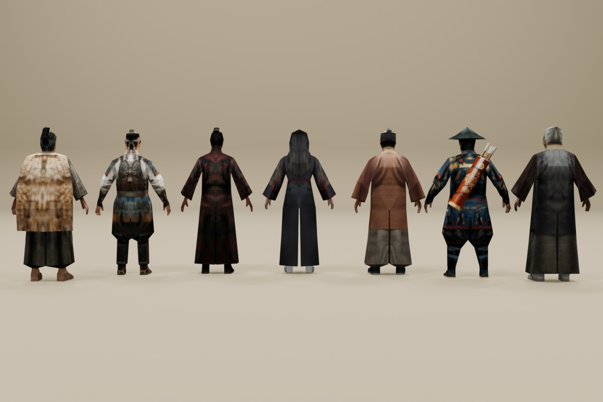 Low Poly Samurai Complete Pack