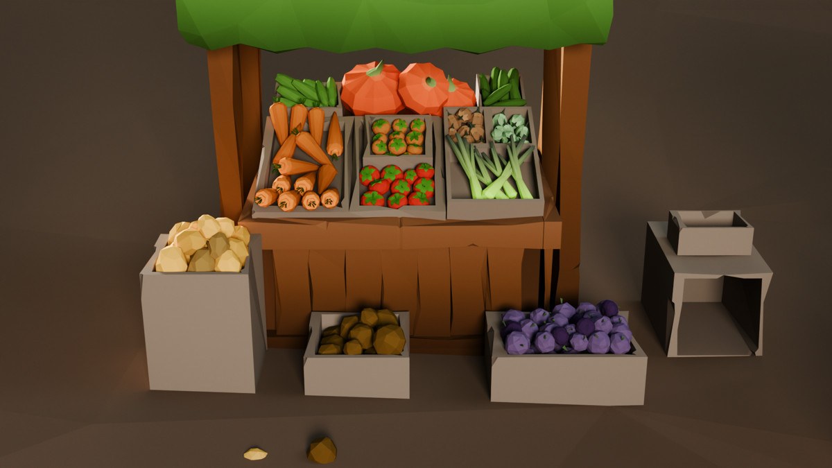 Medieval Market & Props Pack - Mini World Studio