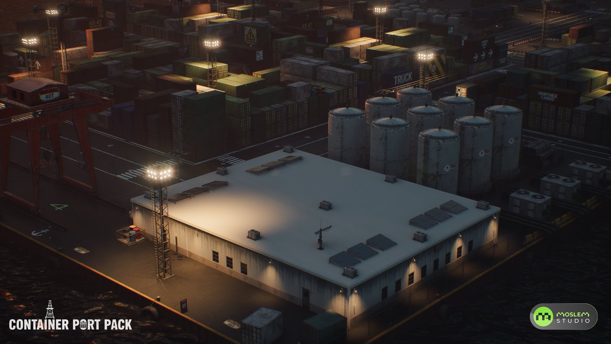 Realistic Modular Container Port Environment