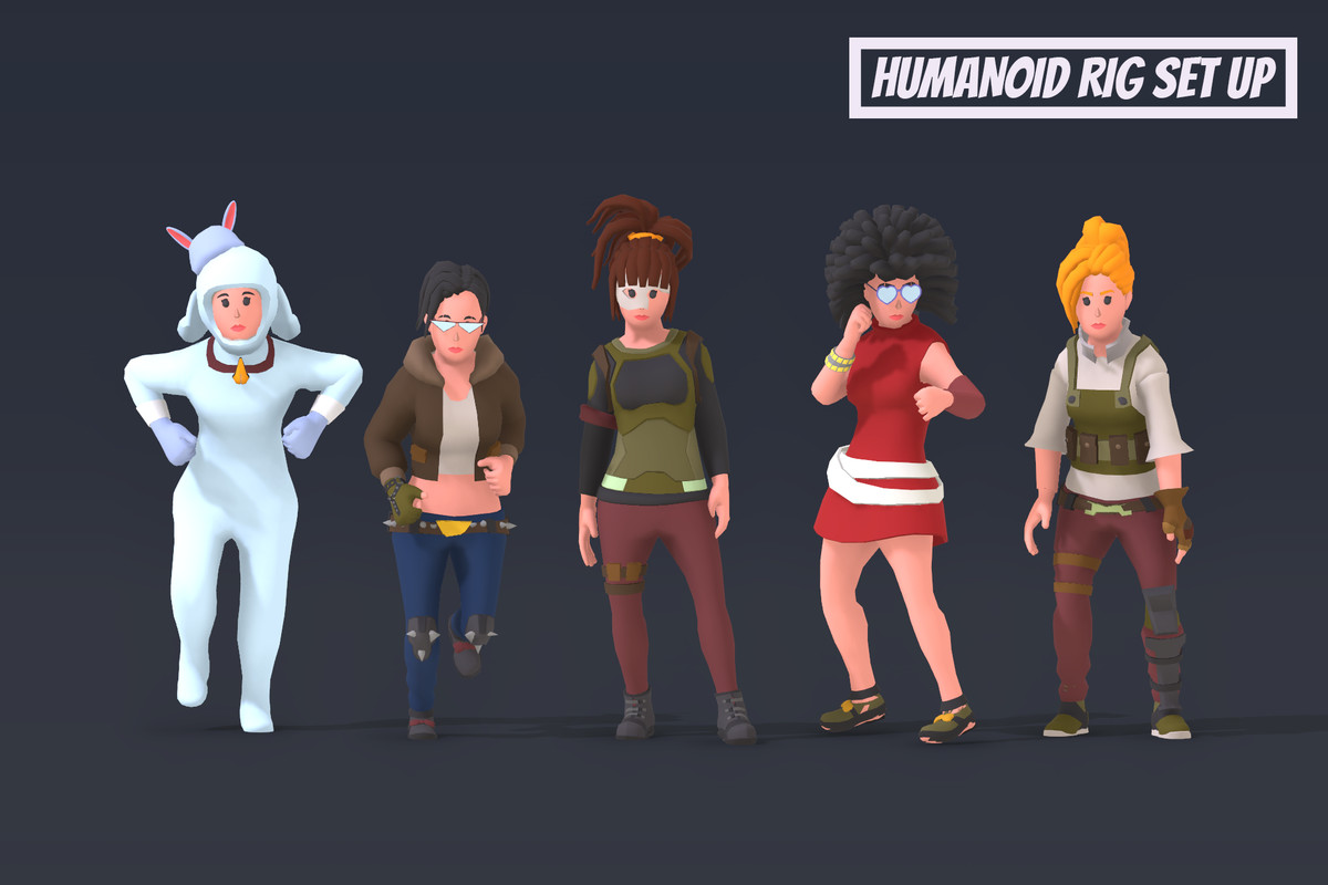 Customizable 3D Funny Characters Bundle