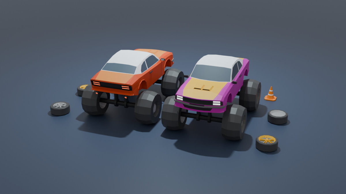 Mobile Optimize-Low Poly Cars