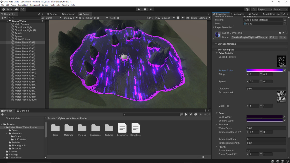 Cyber Neon Water Shader