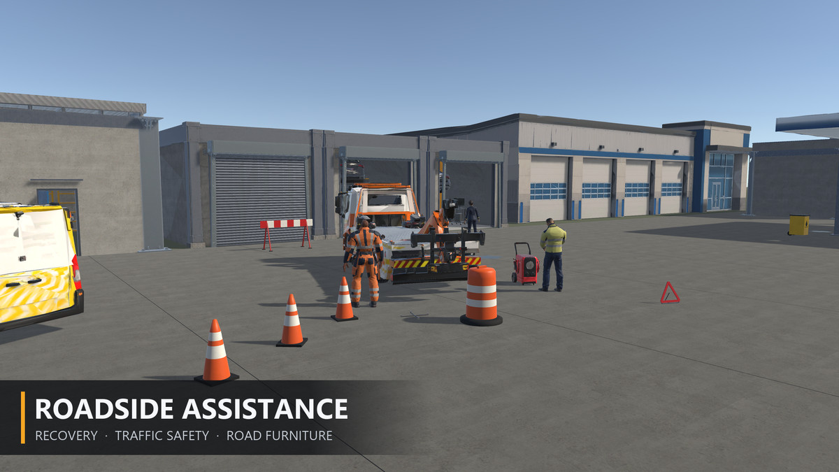 Highway Service & Rescue — Service Station, Vehicles & Staff