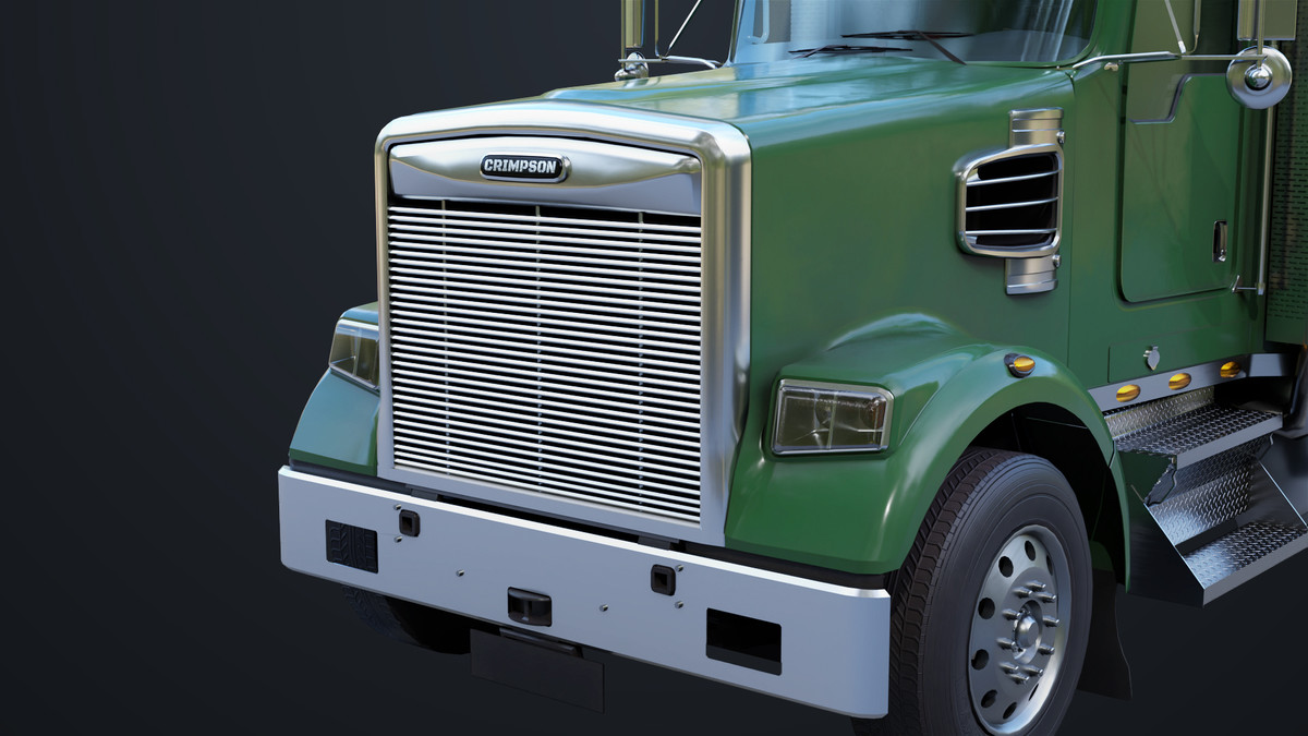 Heavy Truck Chassis 07 Green URP HDRP Textures
