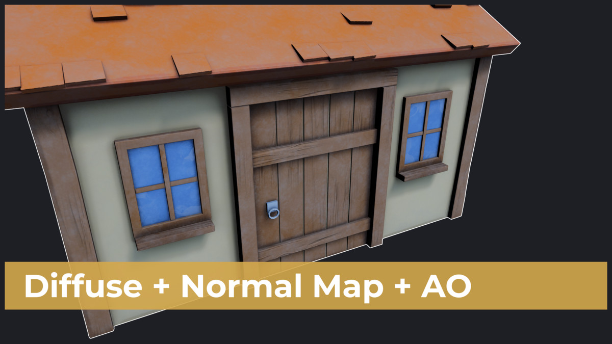 Stylized Medieval Settlement Low Poly