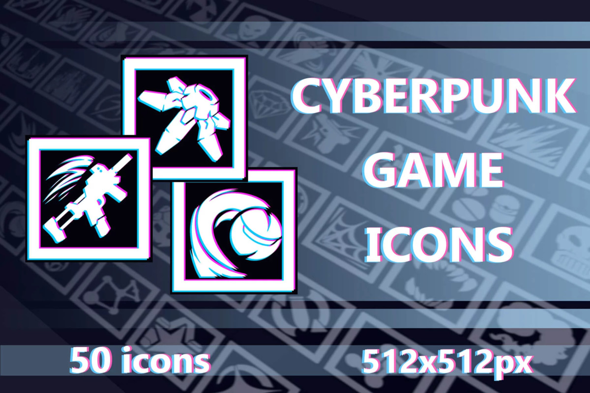2700 Cyberpunk RPG Icons Pack