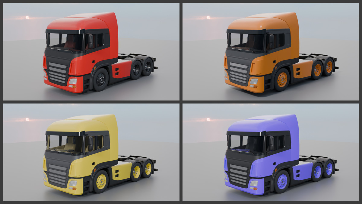 European Semi Truck + Tanker Trailer | Detailed Interior & Functional Lights