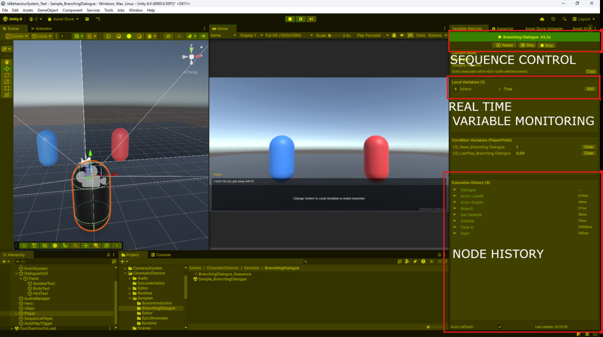 CineGraph: Node-Based Cinematics & Cutscenes