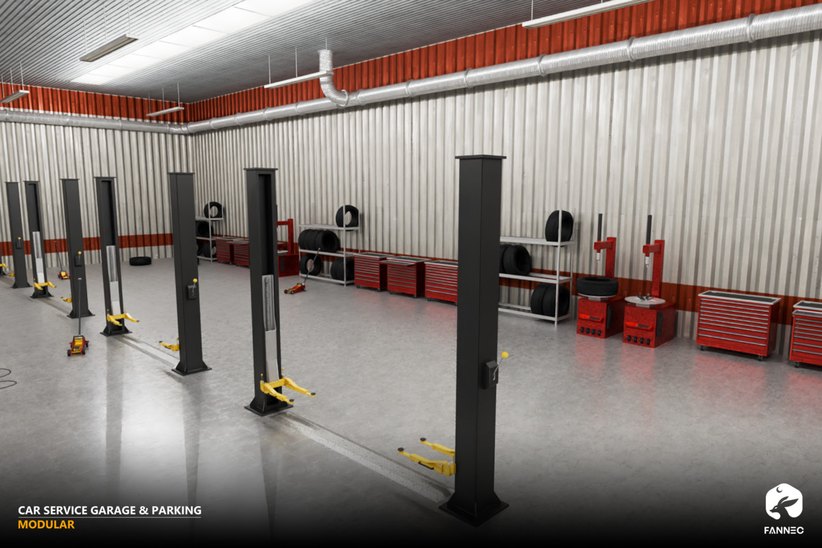 Modular - Car Service Garage & Parking (Interior & Exterior)
