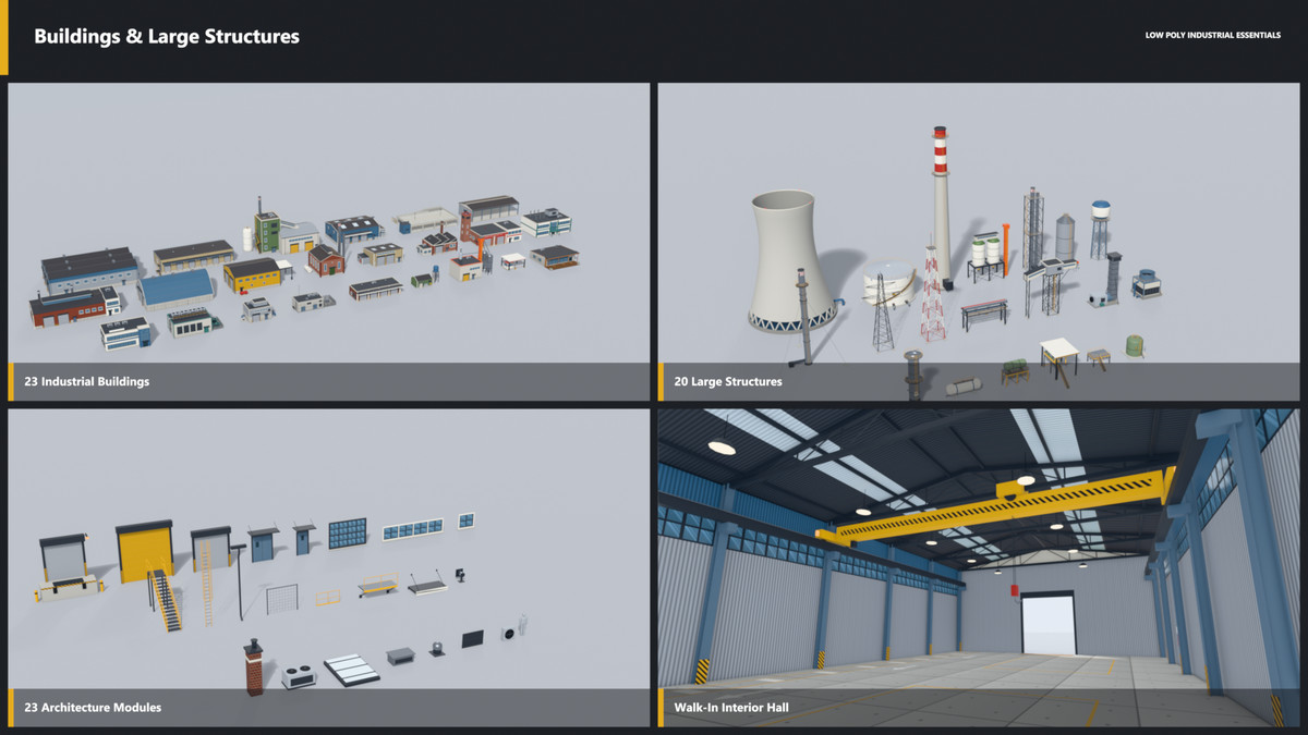 Low Poly Industrial Environment Pack