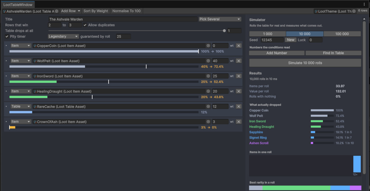 Quick Loot Table Pro