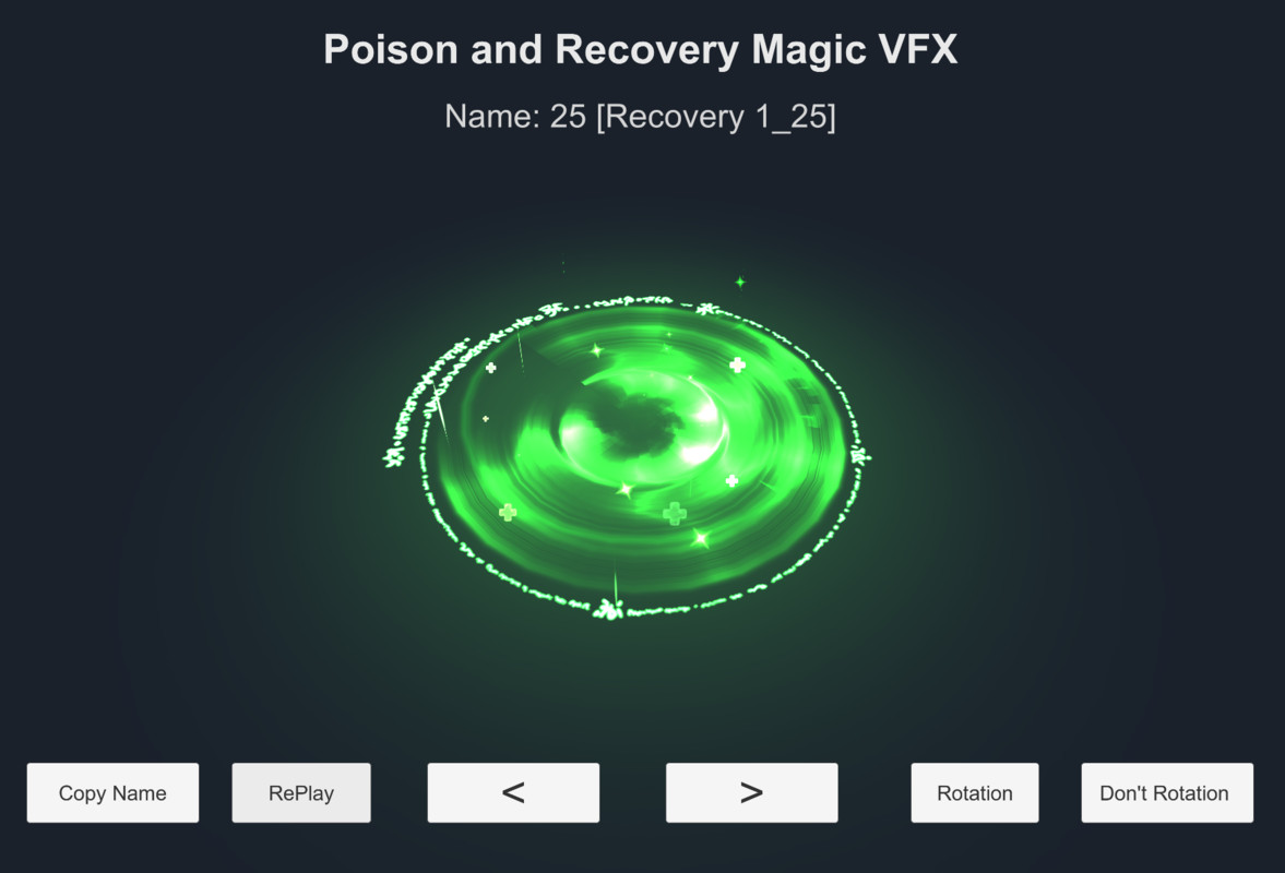 Poison and Recovery Magic VFX