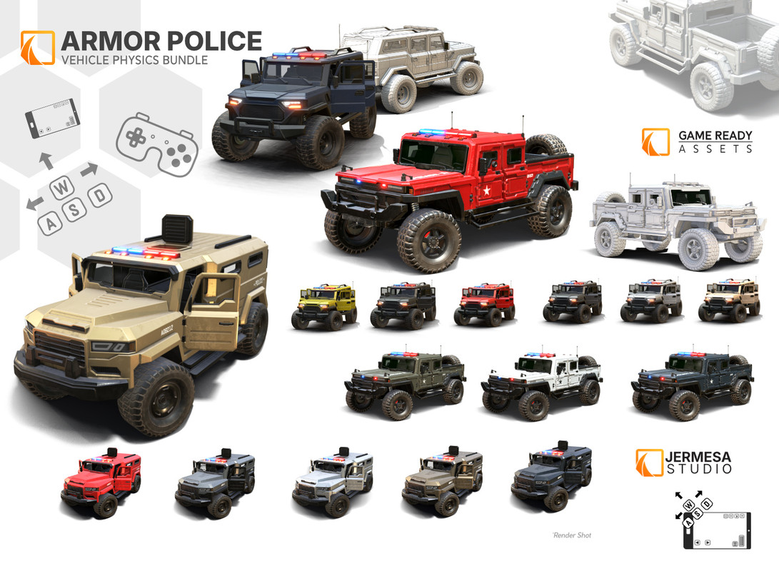 Armor Police Vehicle Physics (3 in 1 Bundle)