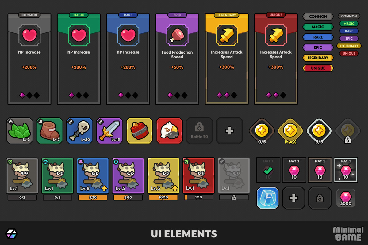 GUI Pro - Minimal Game Dark