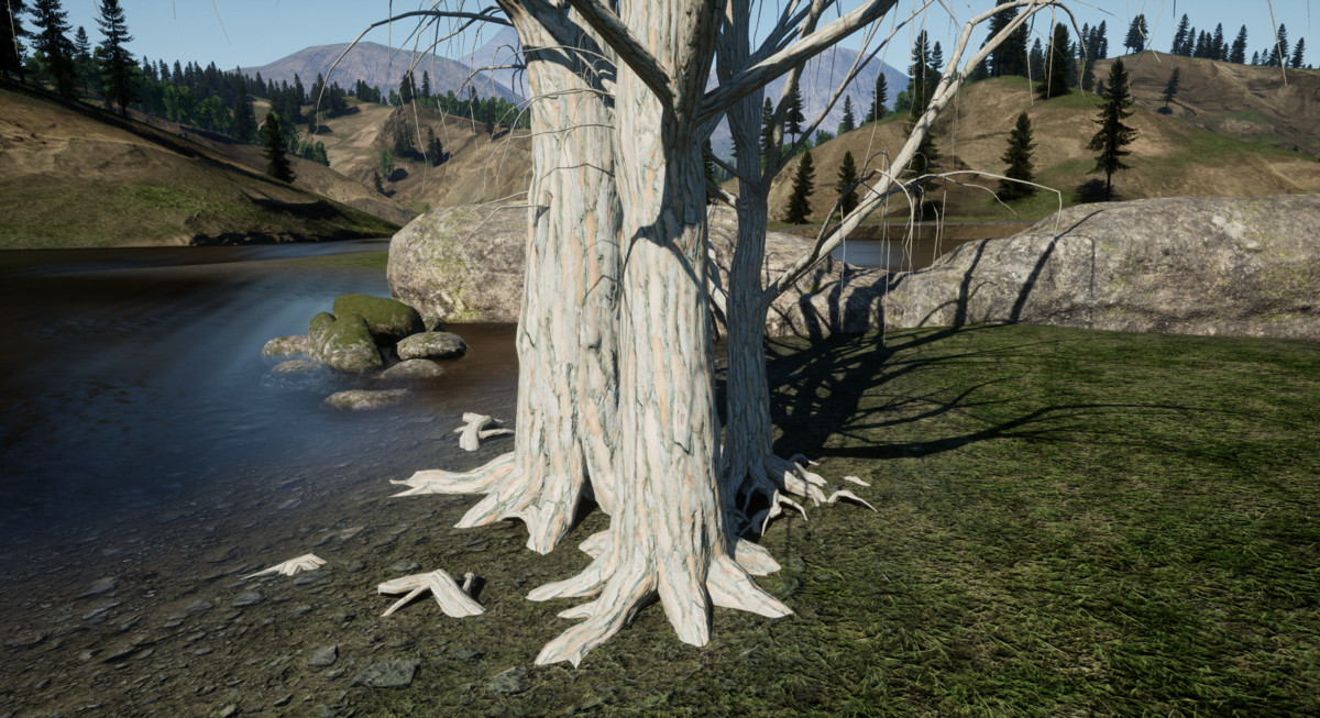 Realistic Tree Bark Materials - Customizable 4K PBR Shader Bundle Vol.01