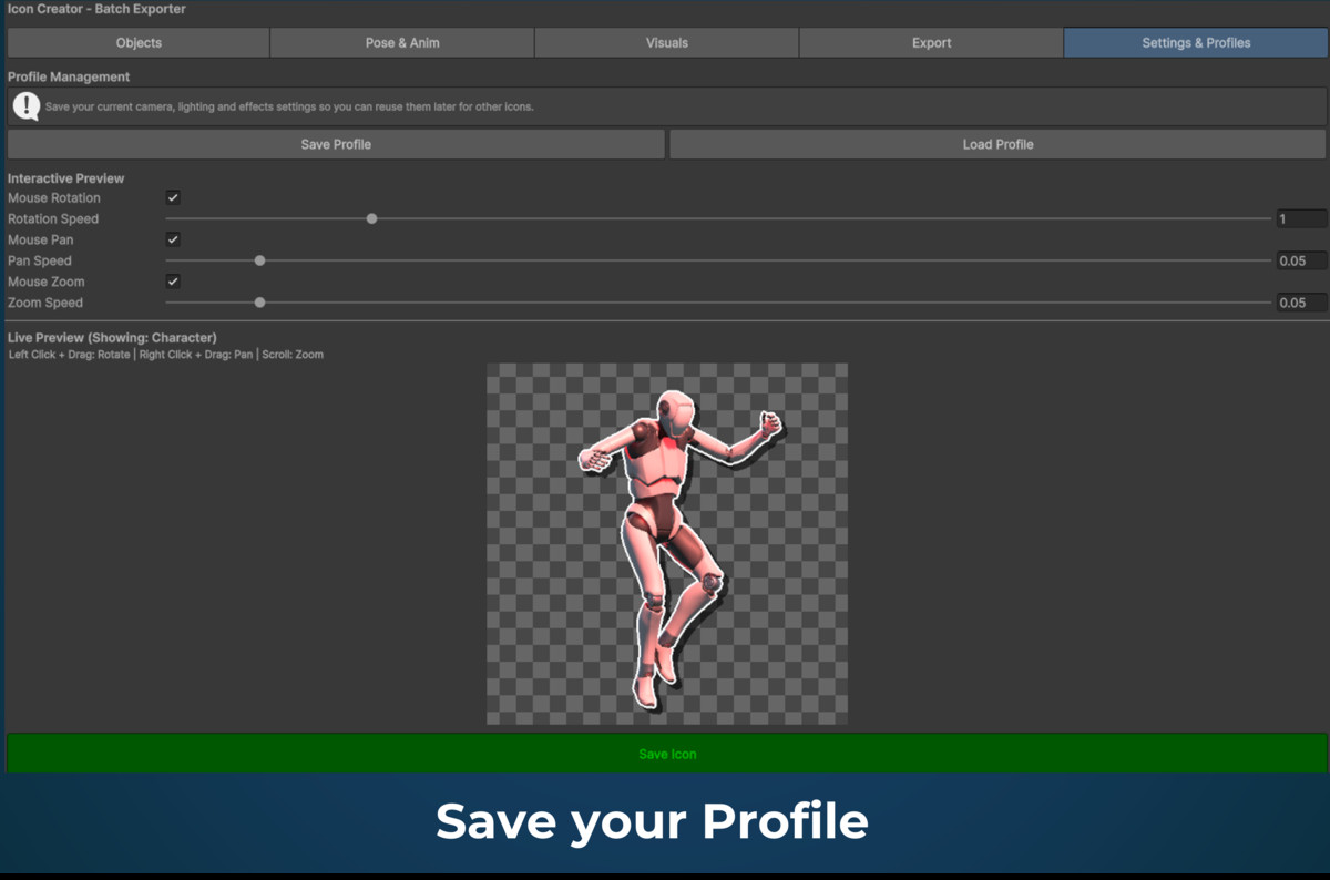 Icon Generator - Animation Posing