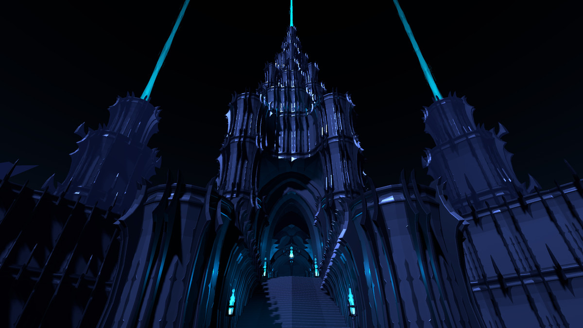 Low Poly Style Obsidian Citadel