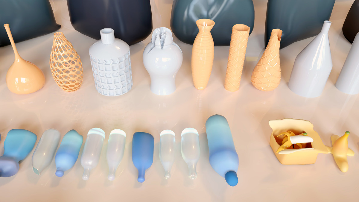 Lowpoly Stylized Street Garbage, Junk, Trash and Waste Set - 328 gameready props