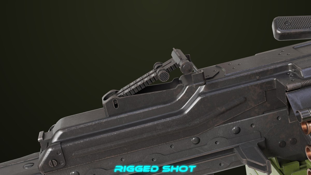 Machine Gun 11 Metal URP HDRP Textures