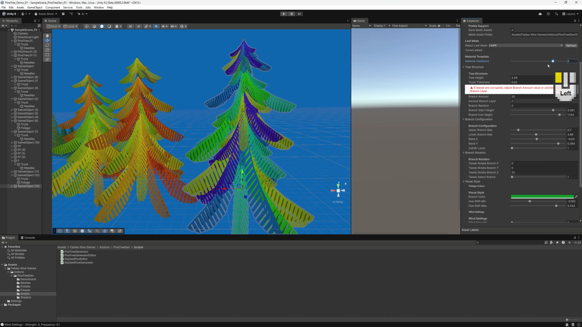 Stylized Pine Tree Generator