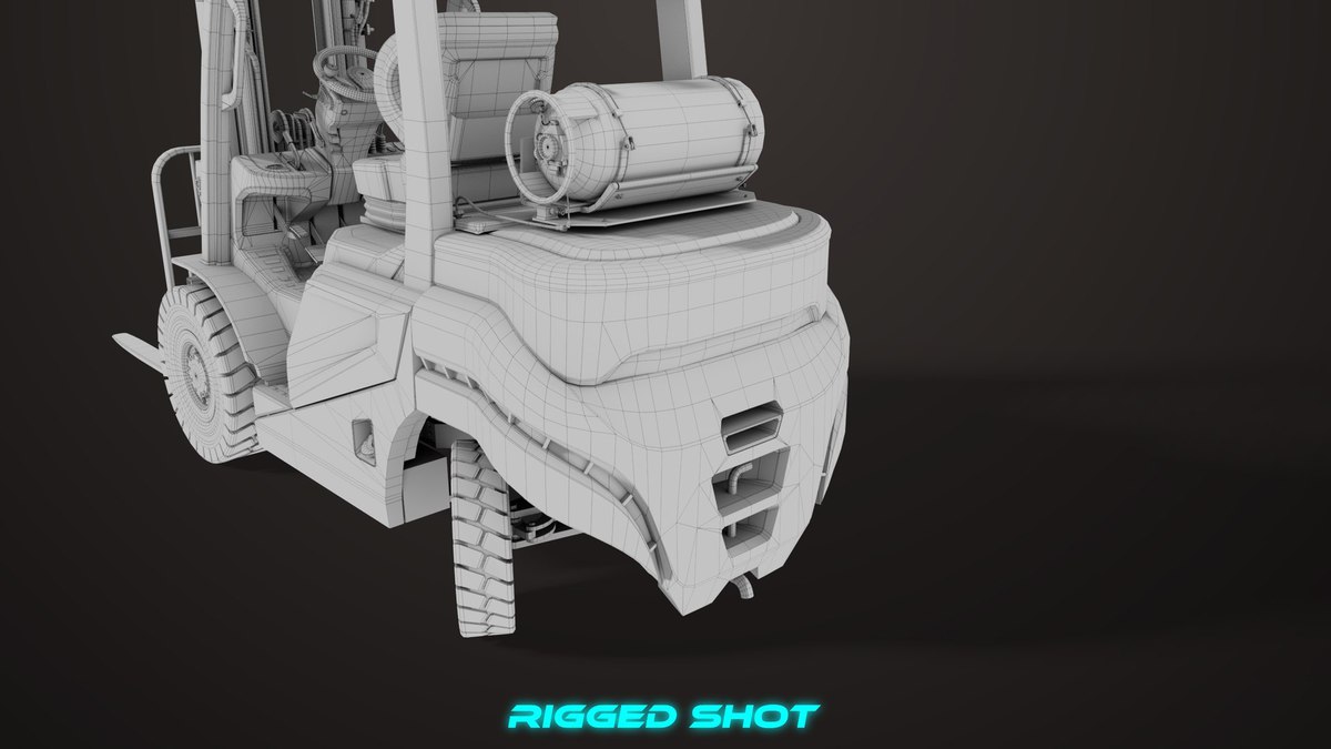 Forklift Truck 02 and 03 URP HDRP Textures