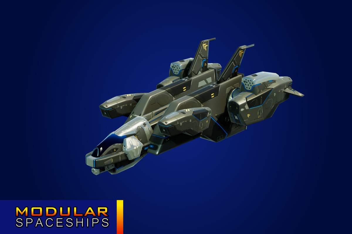 Sci-Fi Modular Spaceship Meteor Mantis