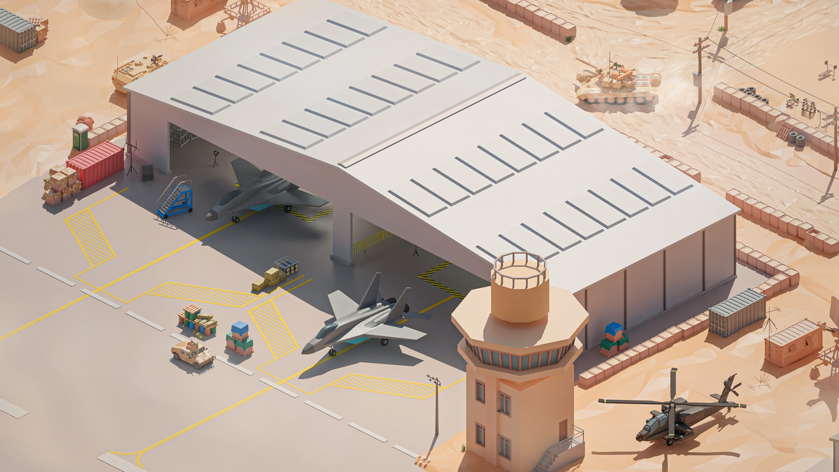 Military Desert - Low Poly 3D Models Pack