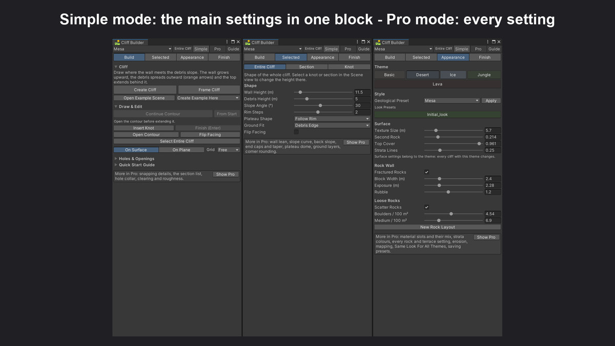 Procedural Cliff Builder