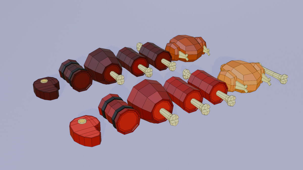 Survival Food Pack – Low Poly Assets